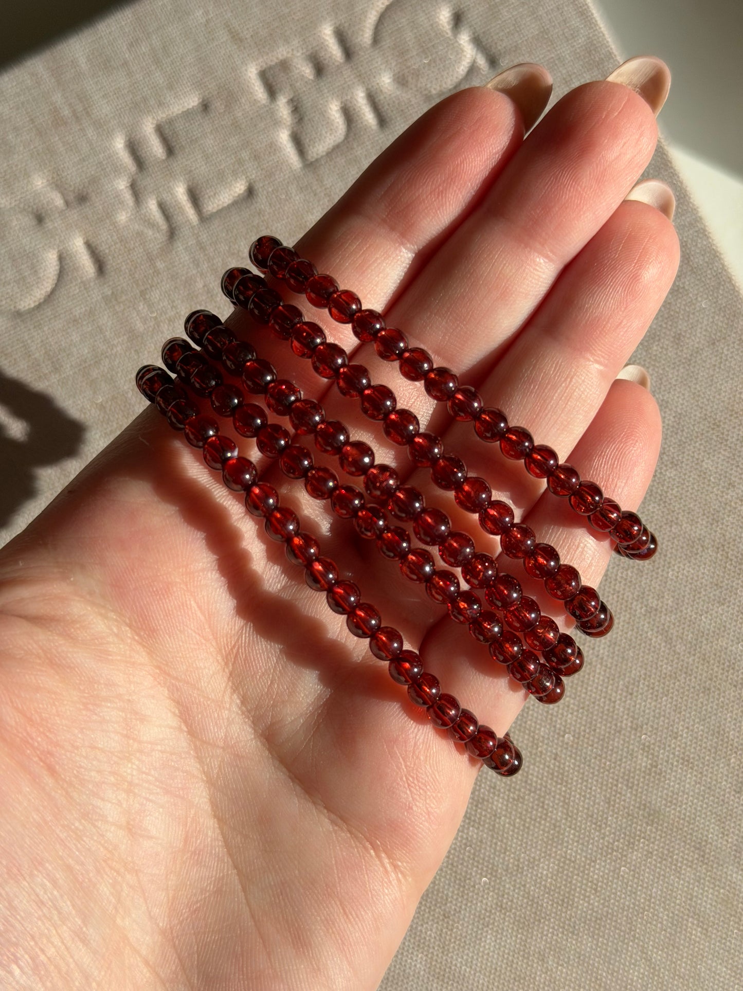 Bracciali a perline in granato