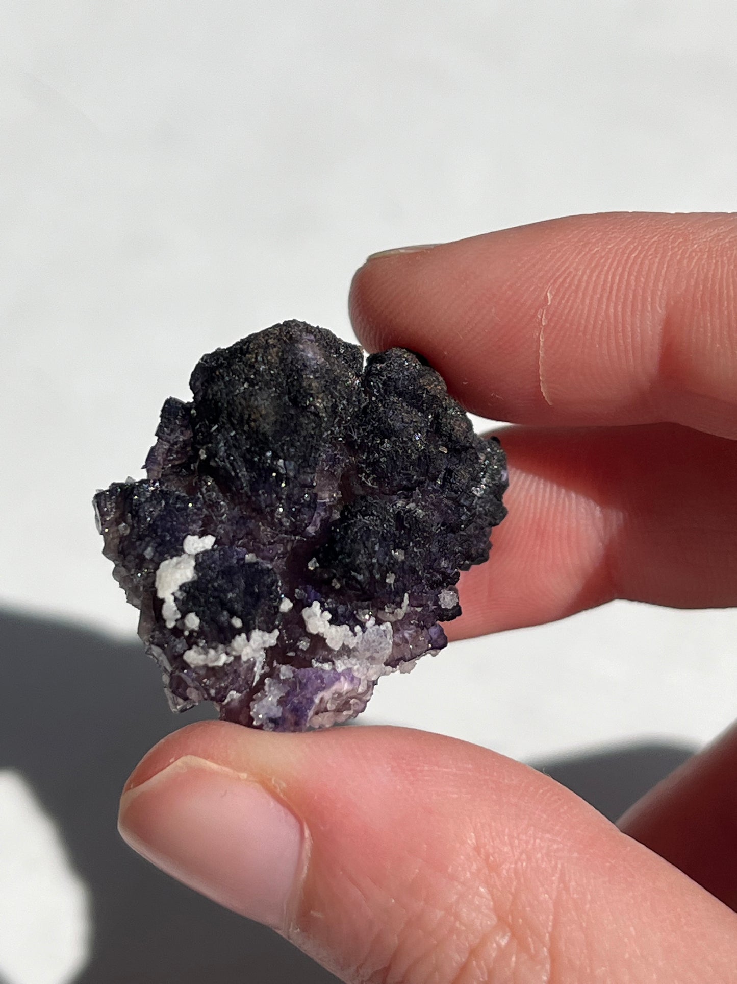 Fluorite messicana con calcedonio botroidale