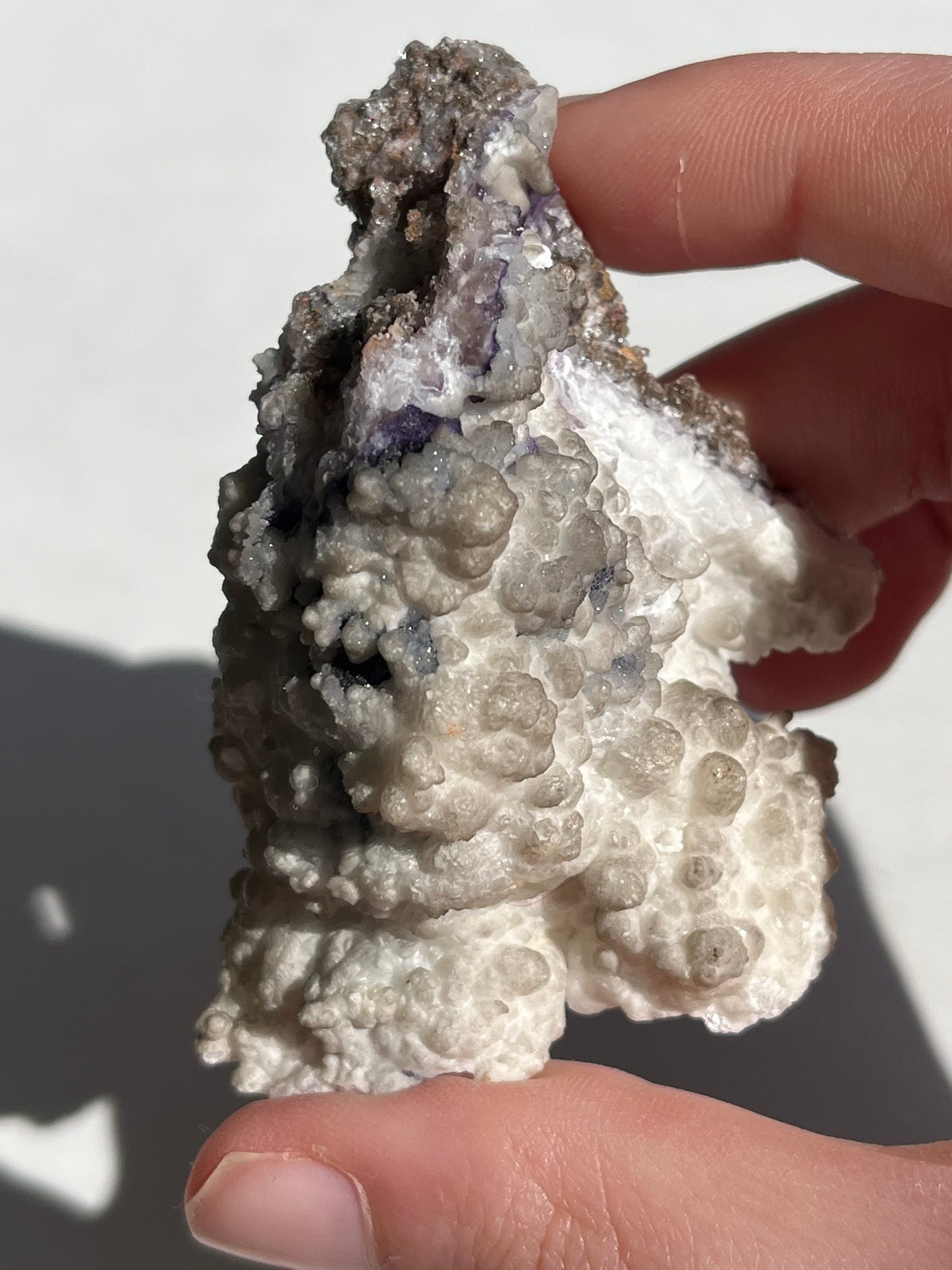Fluorite messicana con calcedonio botroidale