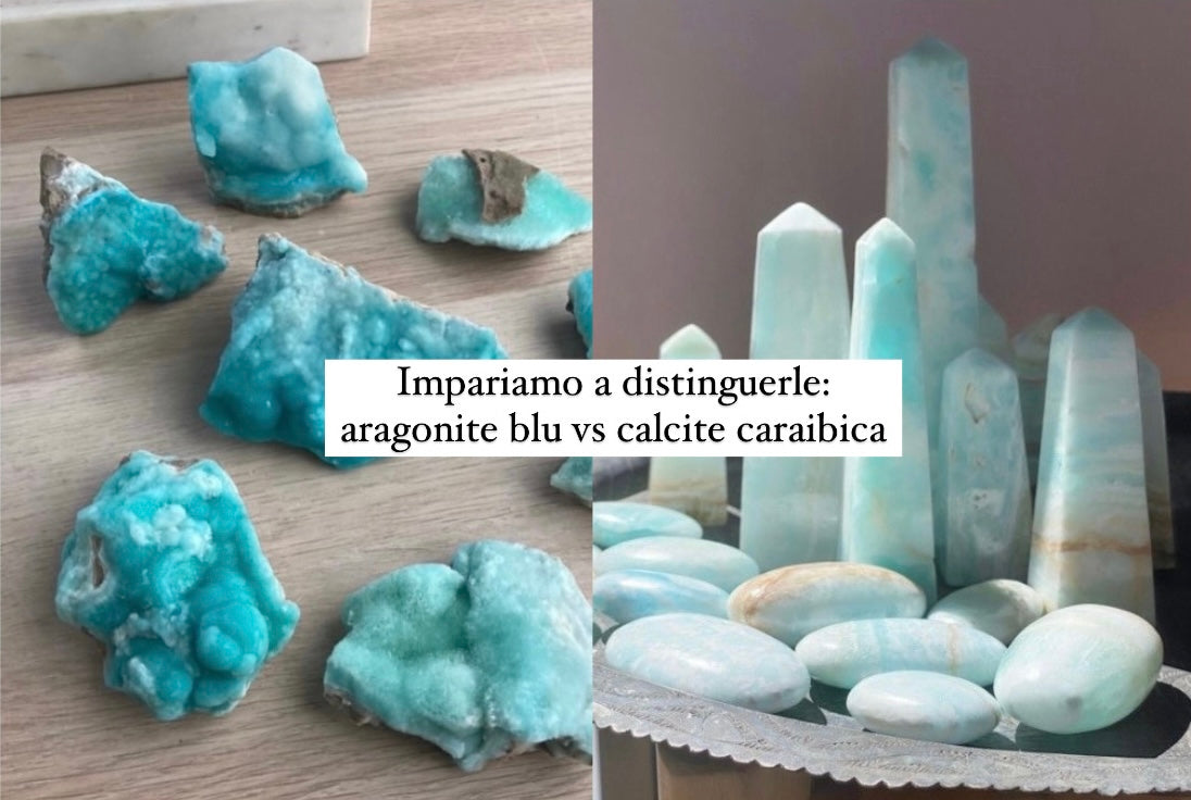 Analizziamo le differenze tra aragonite blu e calcite caraibica
