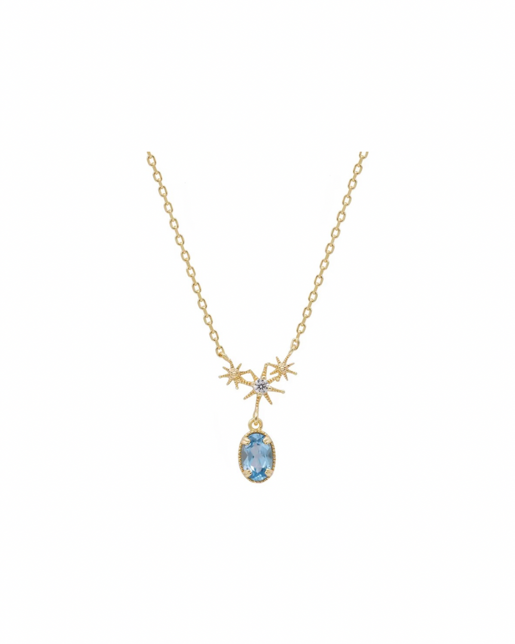 Collana stella in topazio svizzero (argento 925)