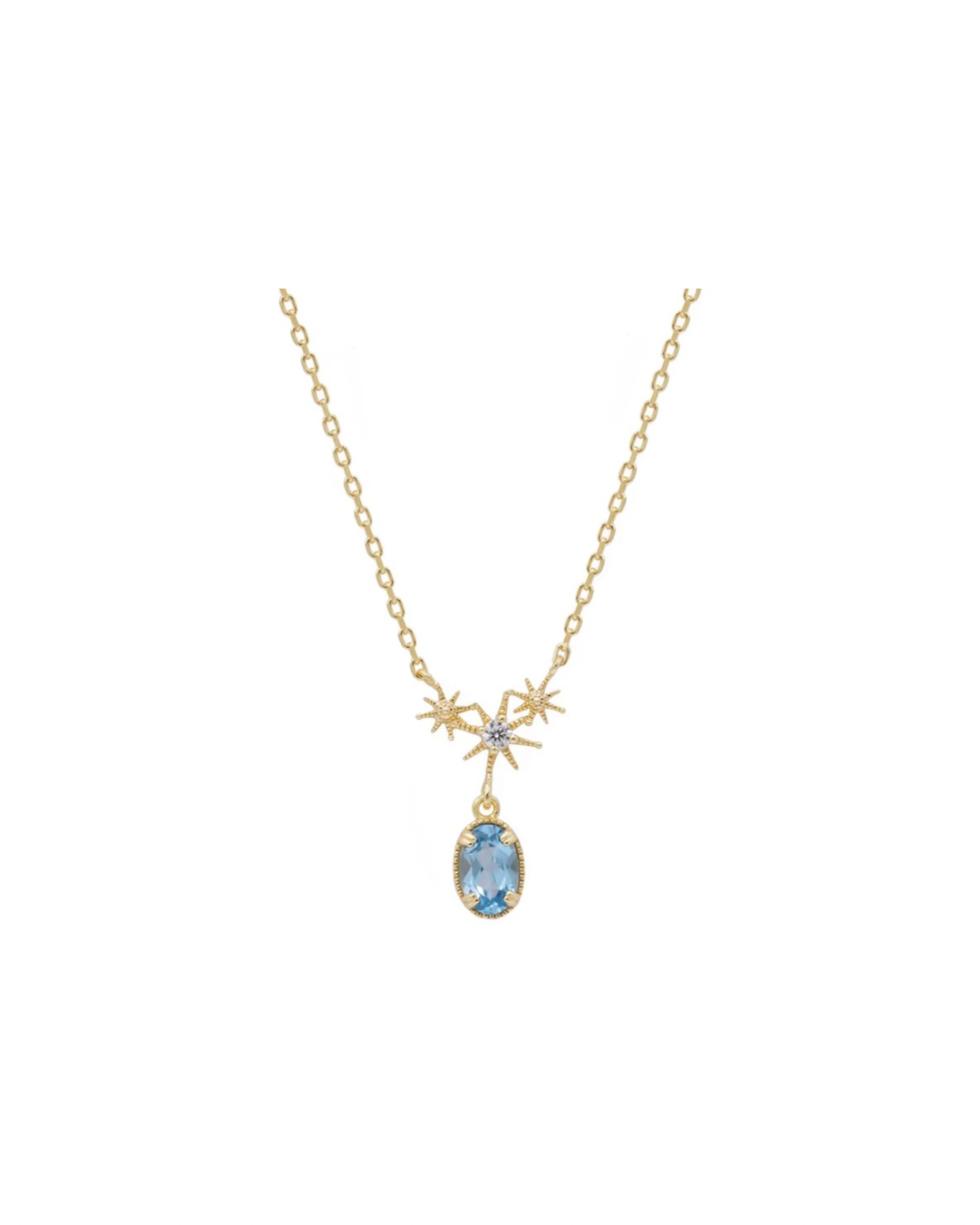 Collana stella in topazio svizzero (argento 925)
