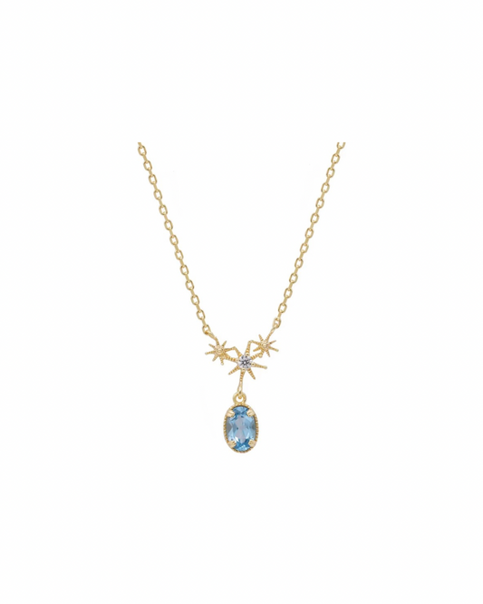 Collana stella in topazio svizzero (argento 925)