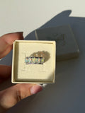 Anello a fascia in opale etiope