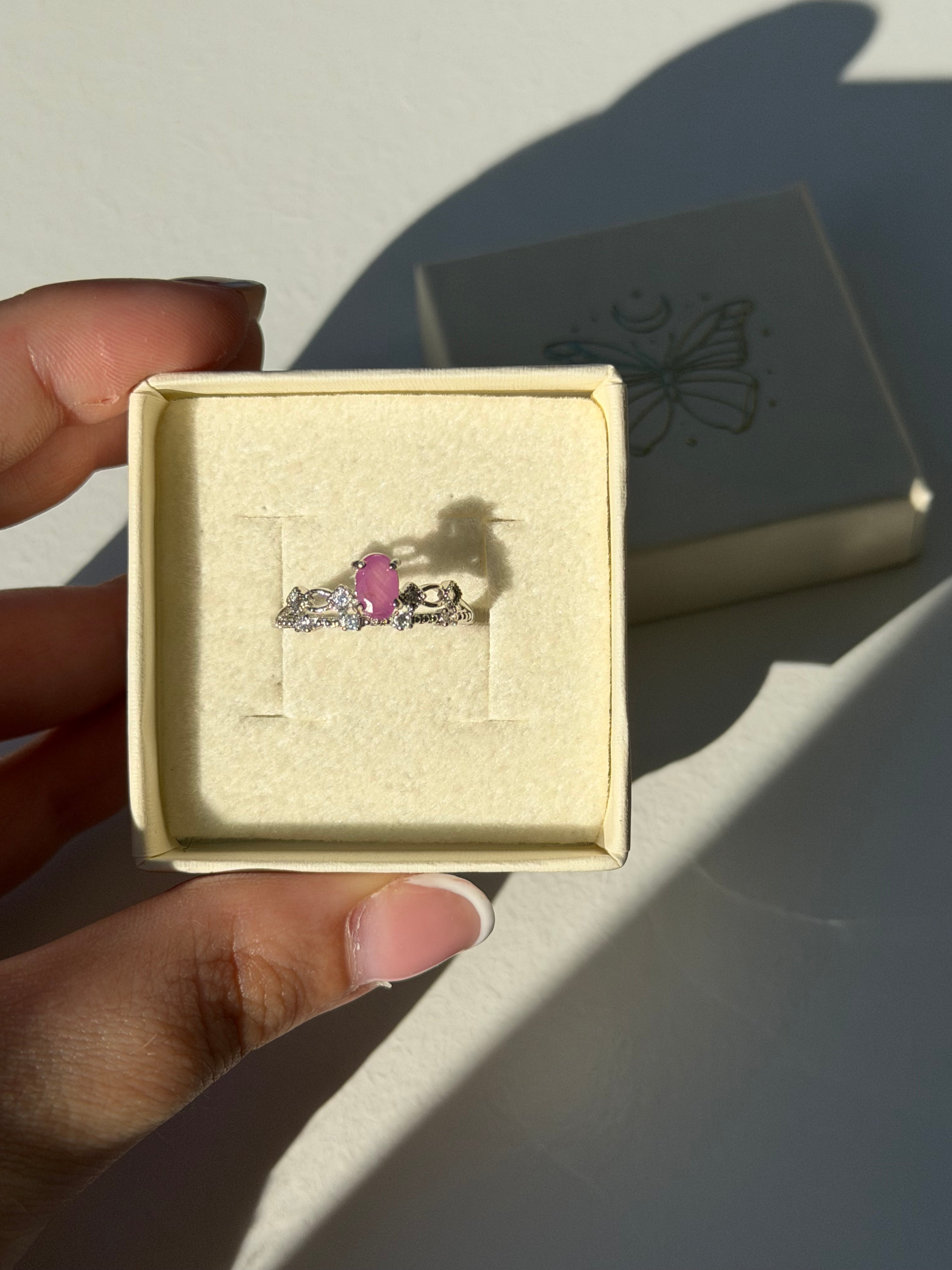 Anello in rubino