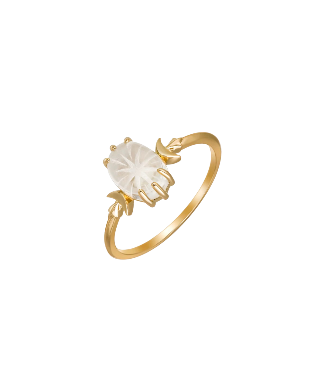 Anello stella in quarzo ialino (argento 925)