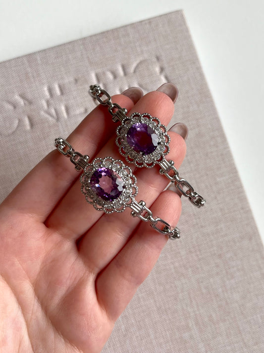 Bracciale bangle in ametista