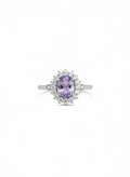 Anello in quarzo moon lavander