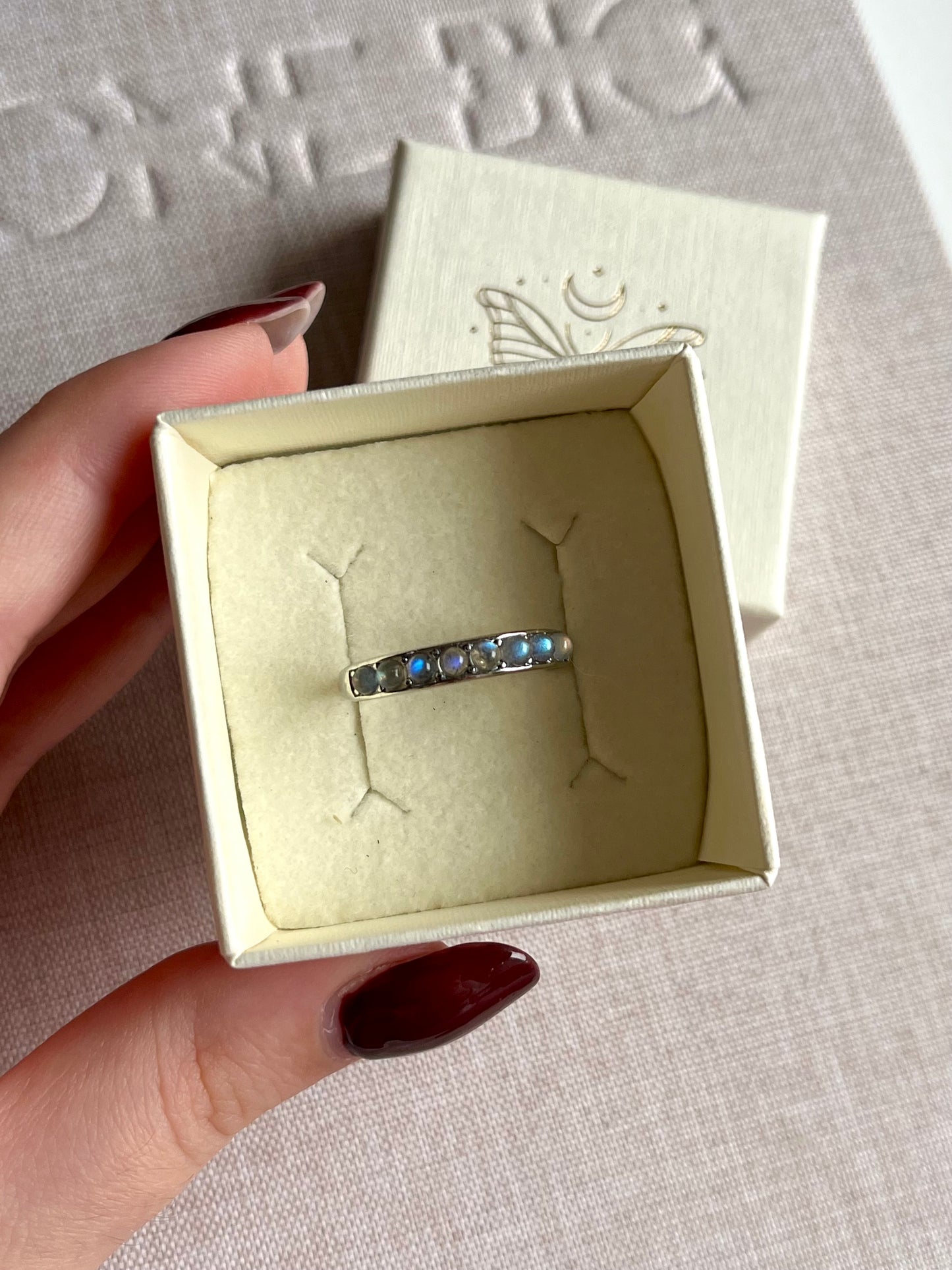 Anello in labradorite