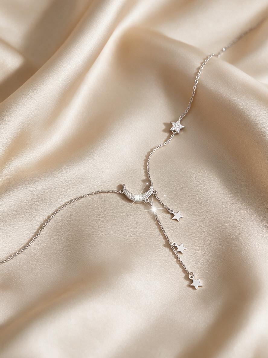 Collana cascata di stelle (argento 925)