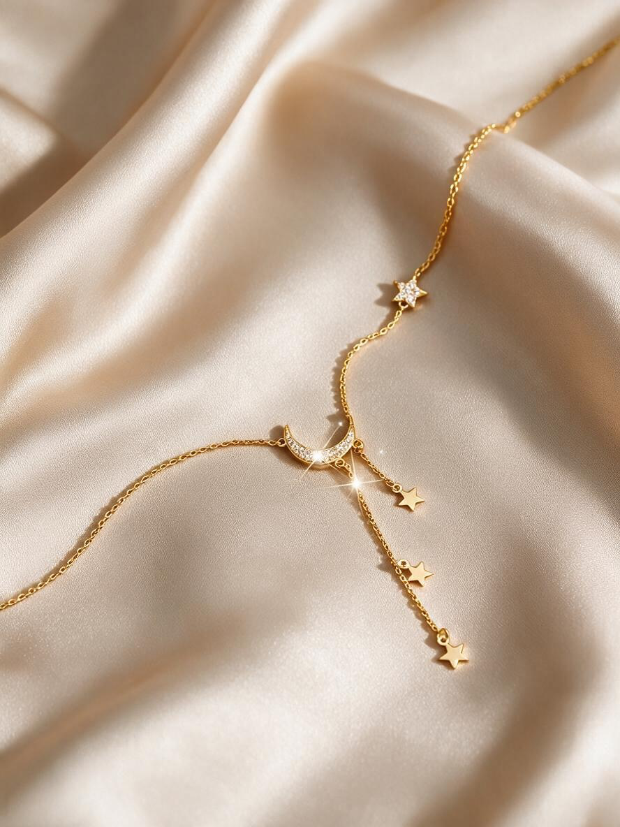 Collana cascata di stelle (argento 925)