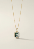 Collana rettangolare in agata muschiata (argento 925)