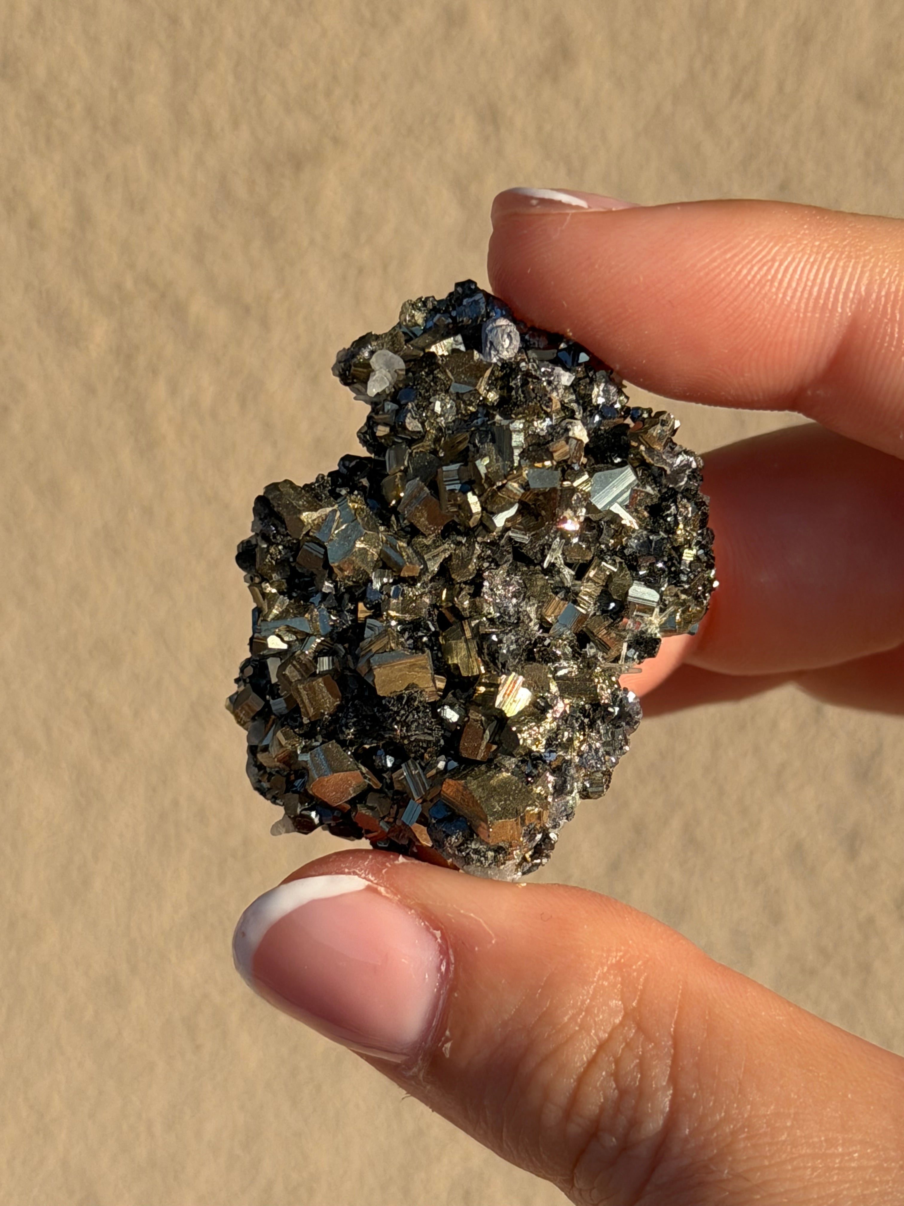Pyrite bulgara con galena e Sfallerite