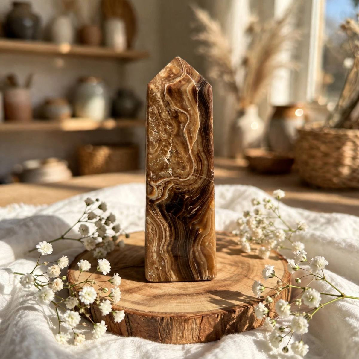 Torre in calcite cioccolato