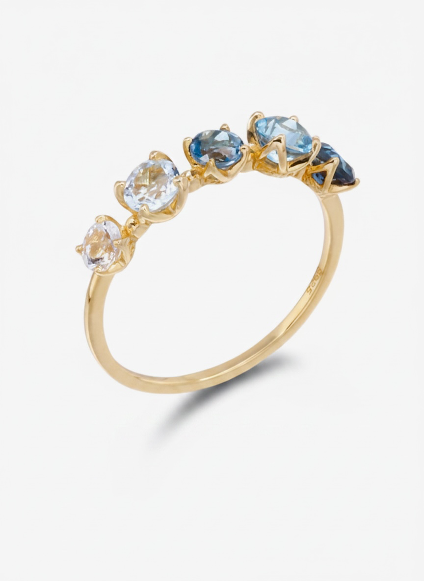 Anello sfumato in topazio (argento 925)