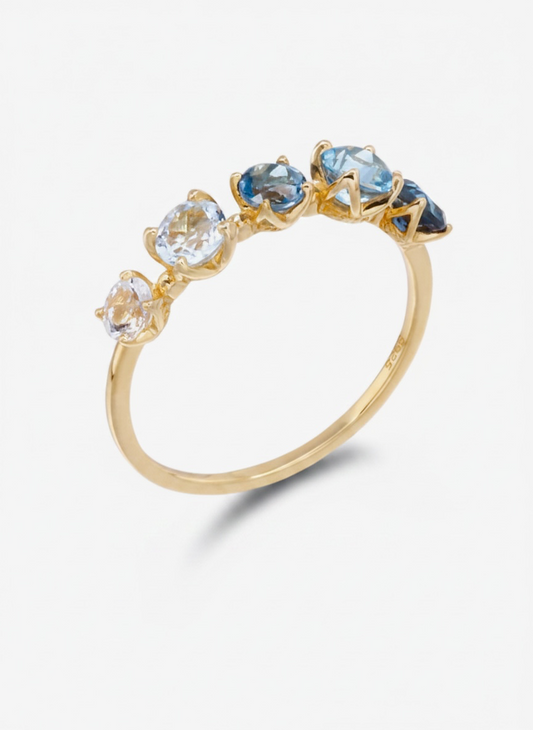 Anello sfumato in topazio (argento 925)