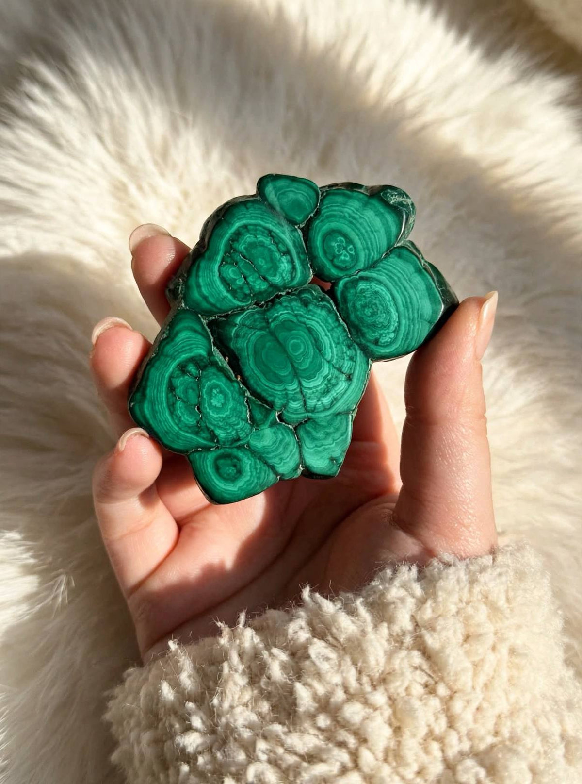 Fetta in malachite