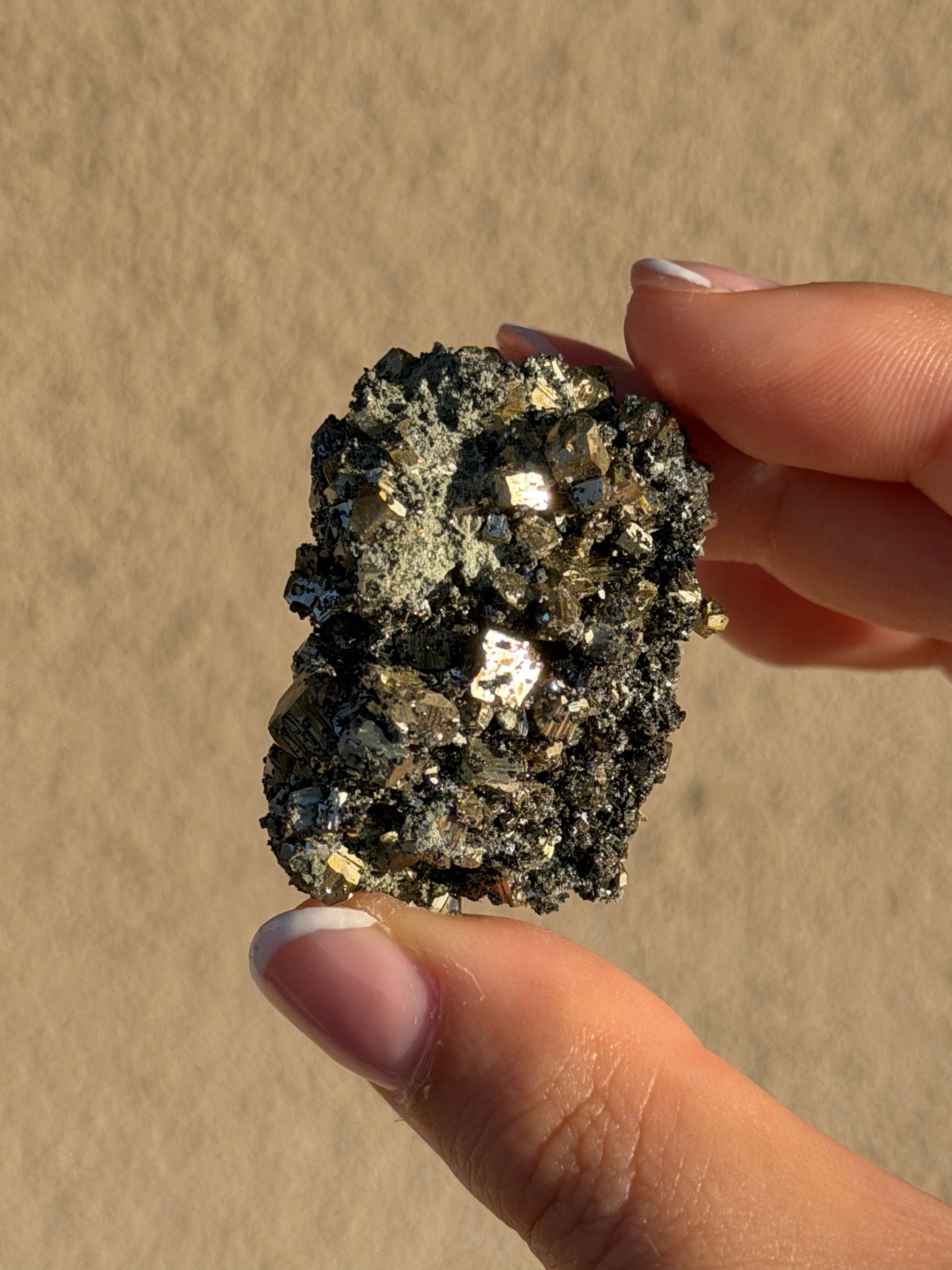 Pyrite bulgara con galena e Sfallerite