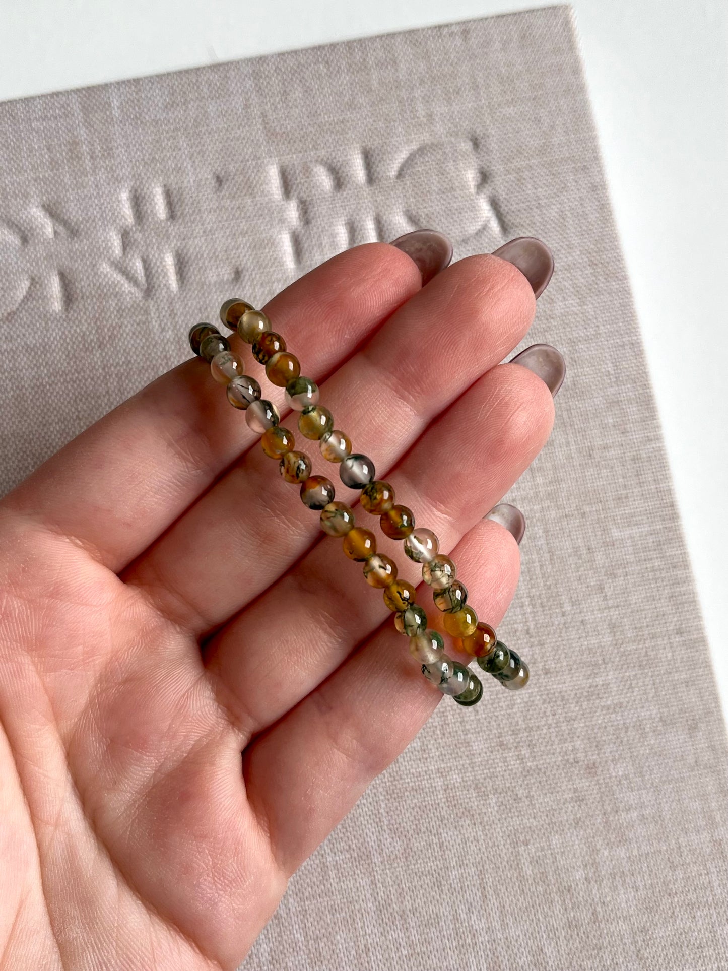 Bracciale in agata muschiata rossa