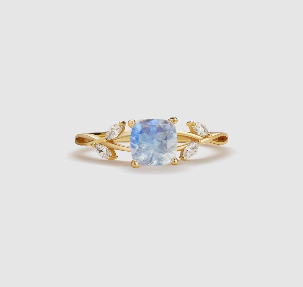 Anello sirena con pietra artificiale (argento 925)