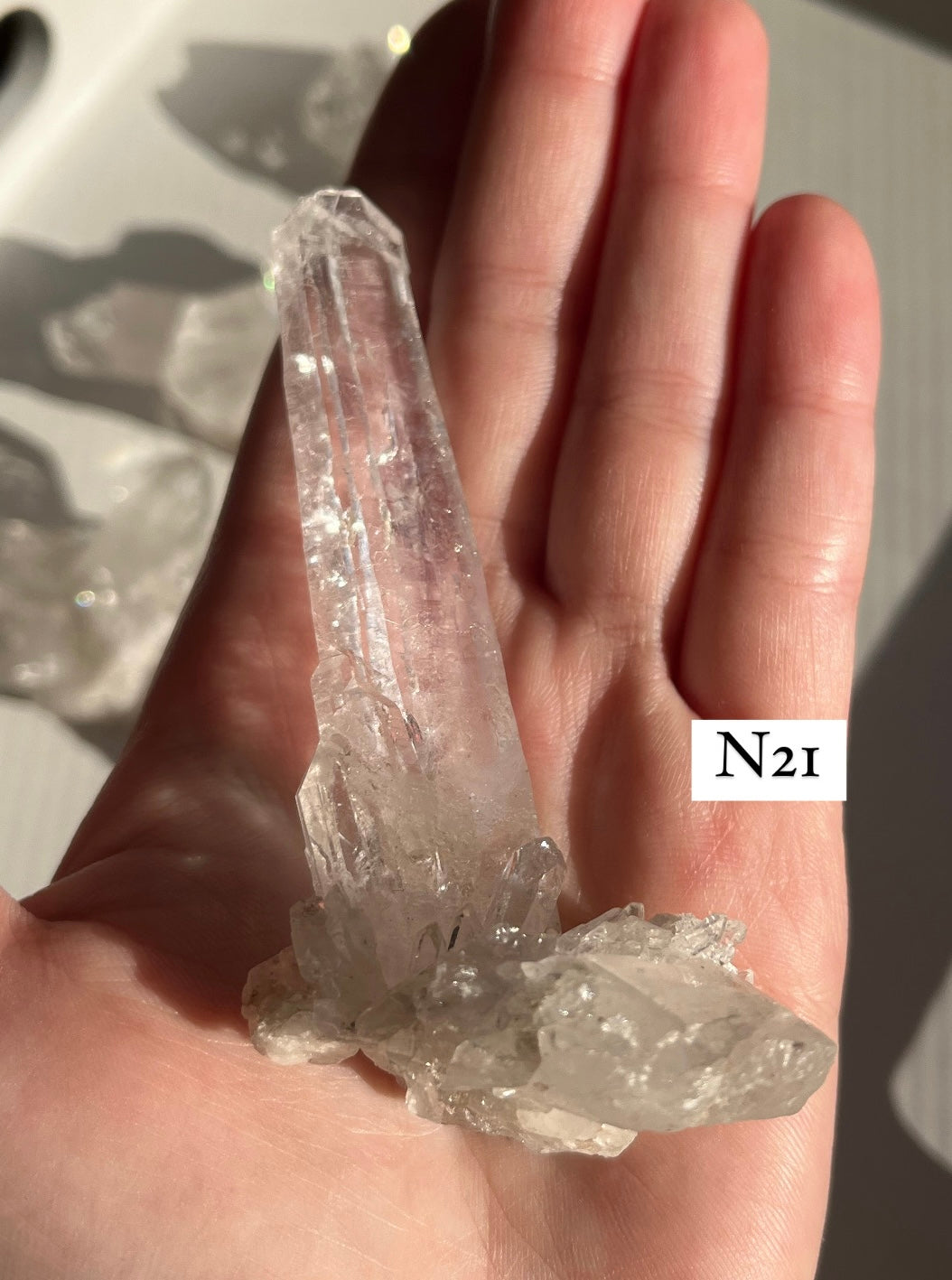 Cluster in quarzo ialino