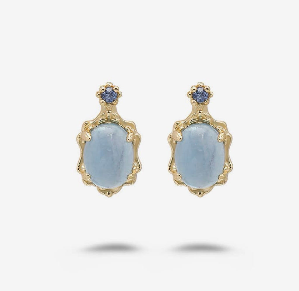 Orecchini con acquamarina (argento 925)