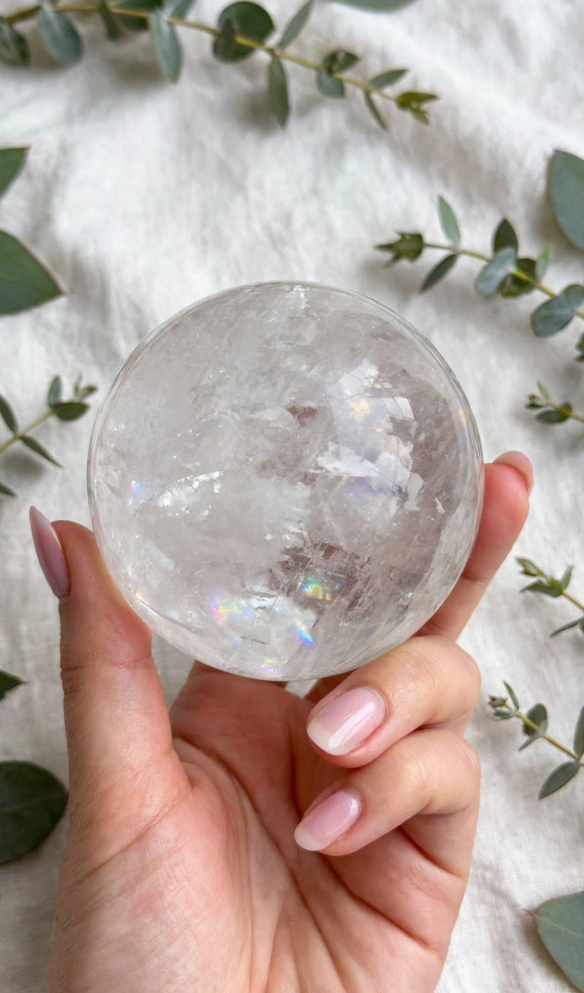 Sfera in calcite ottica