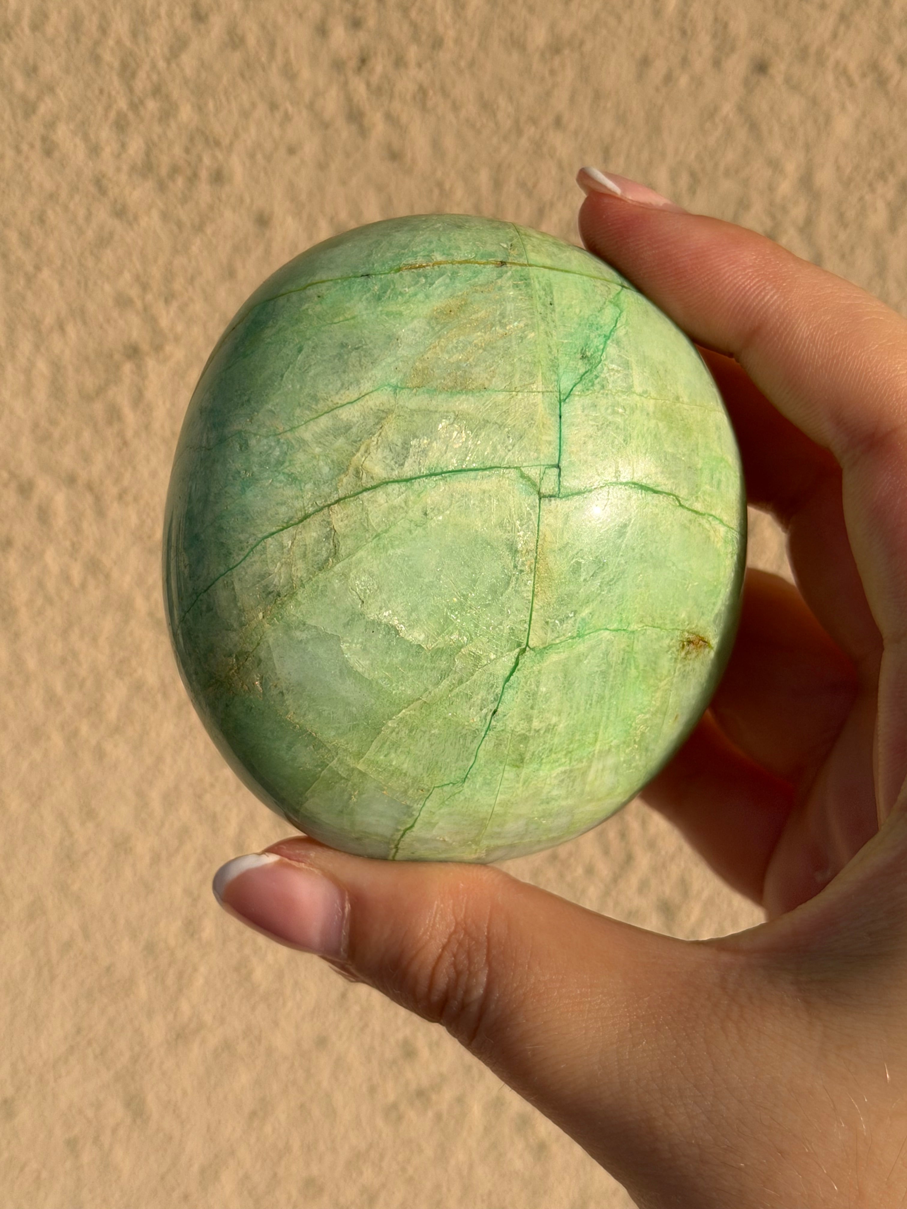 Palmstone in pietra di luna verde