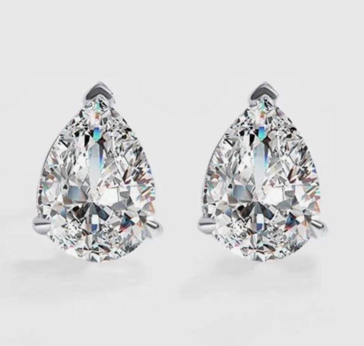 Orecchini a goccia in moissanite (argento 925)
