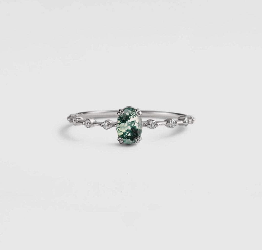 Anello in agata muschiata silver (argento 925)
