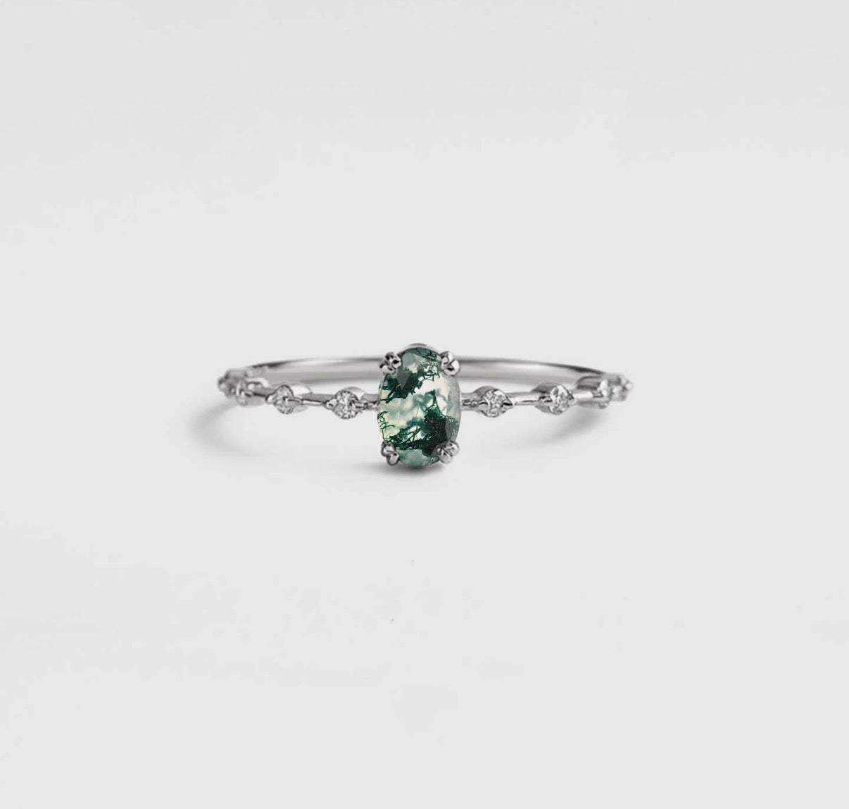 Anello in agata muschiata silver (argento 925)