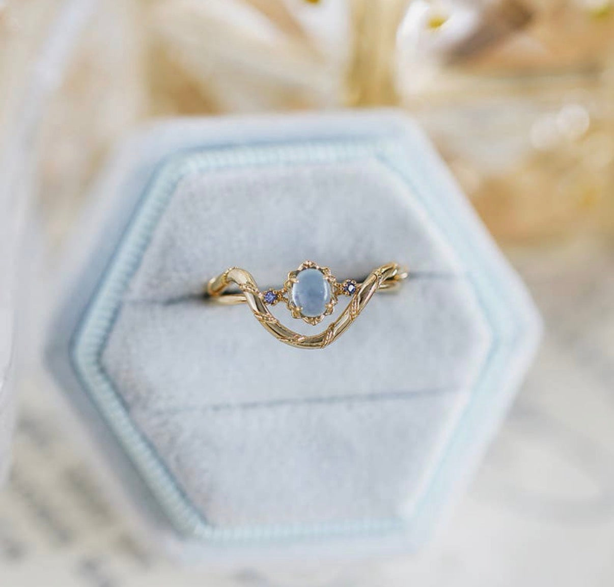 Anello impilabile in acquamarina (argento 925)