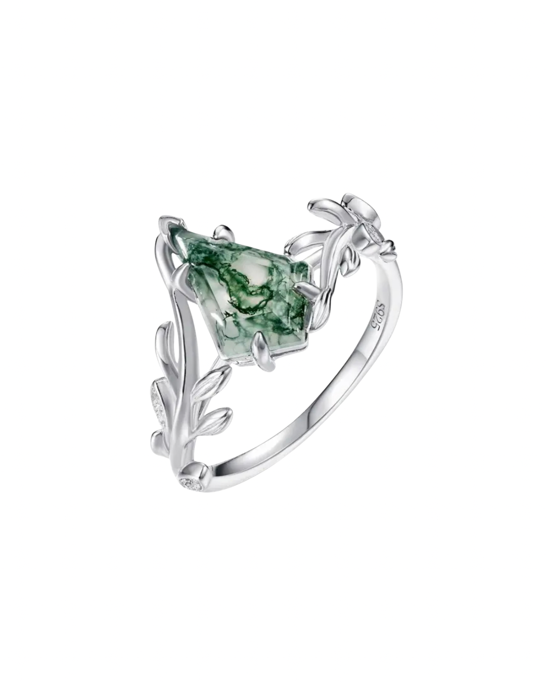 Anello in agata muschiata (argento 925)