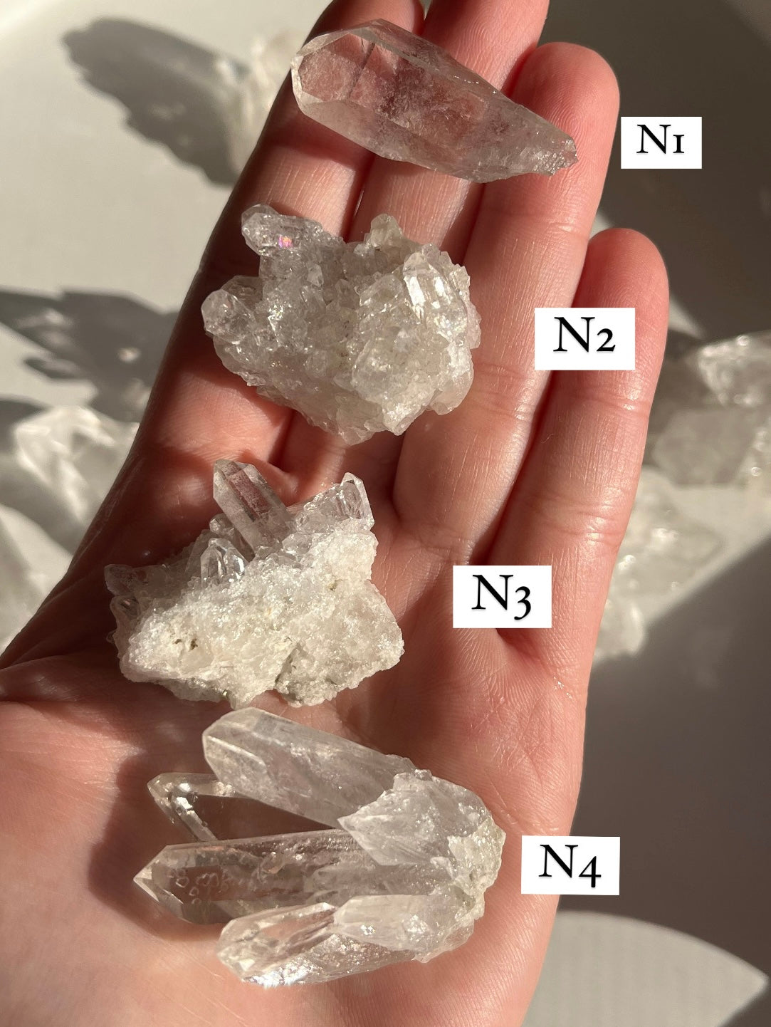 Cluster in quarzo ialino