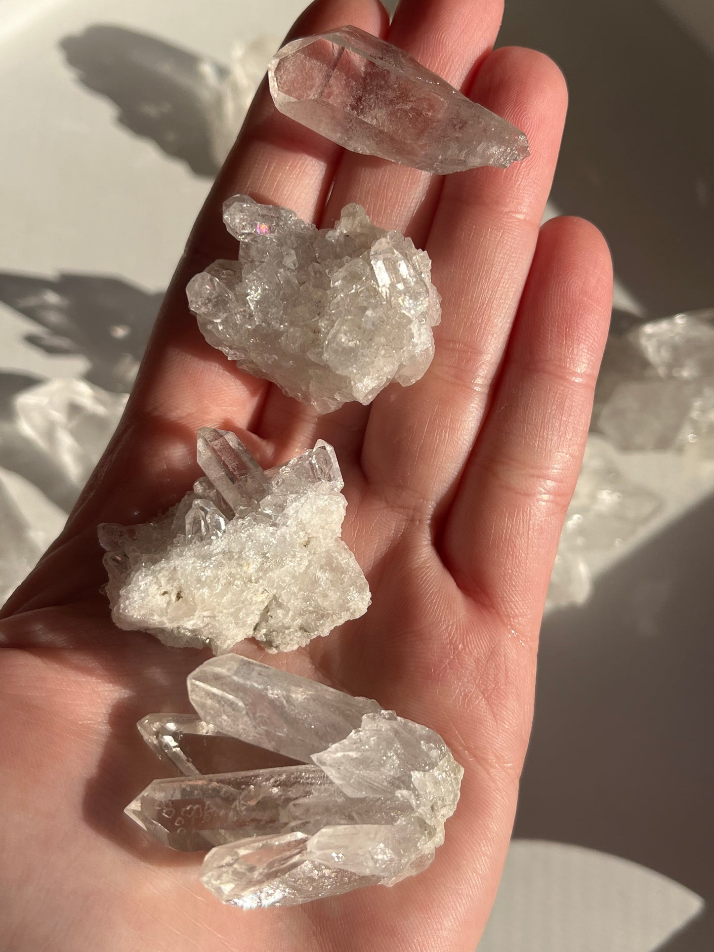 Cluster in quarzo ialino