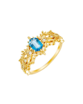 Anello con zircone blu (argento 925)