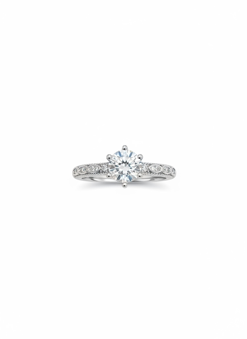 Anello in moissanite