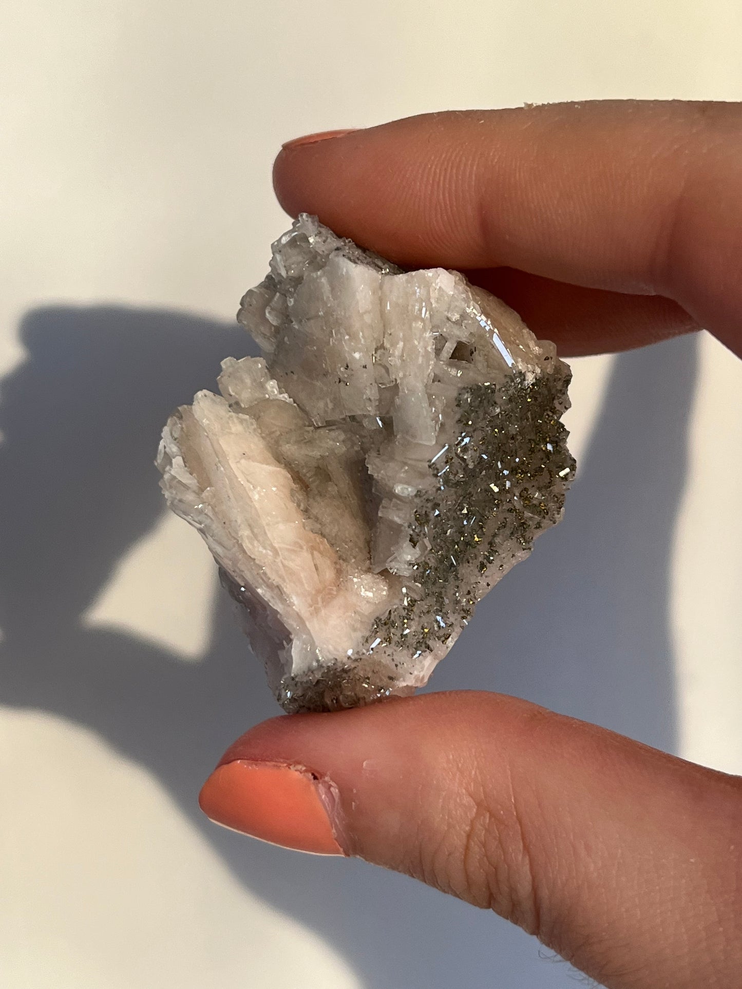 Barite rosa con marcasite e galena