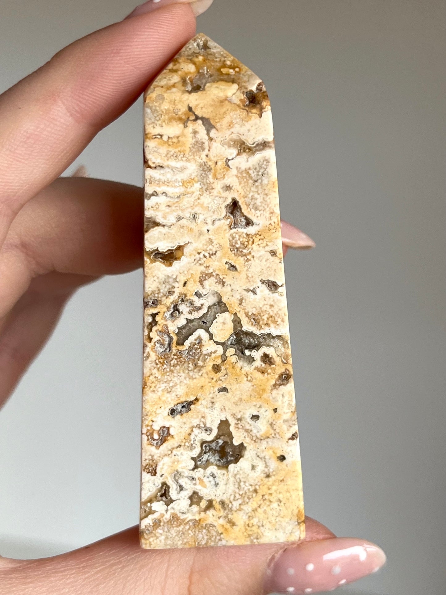 Obelisco in Agata crazy lace indonesiana