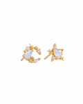 Orecchini stella e luna in labradorite (argento 925)