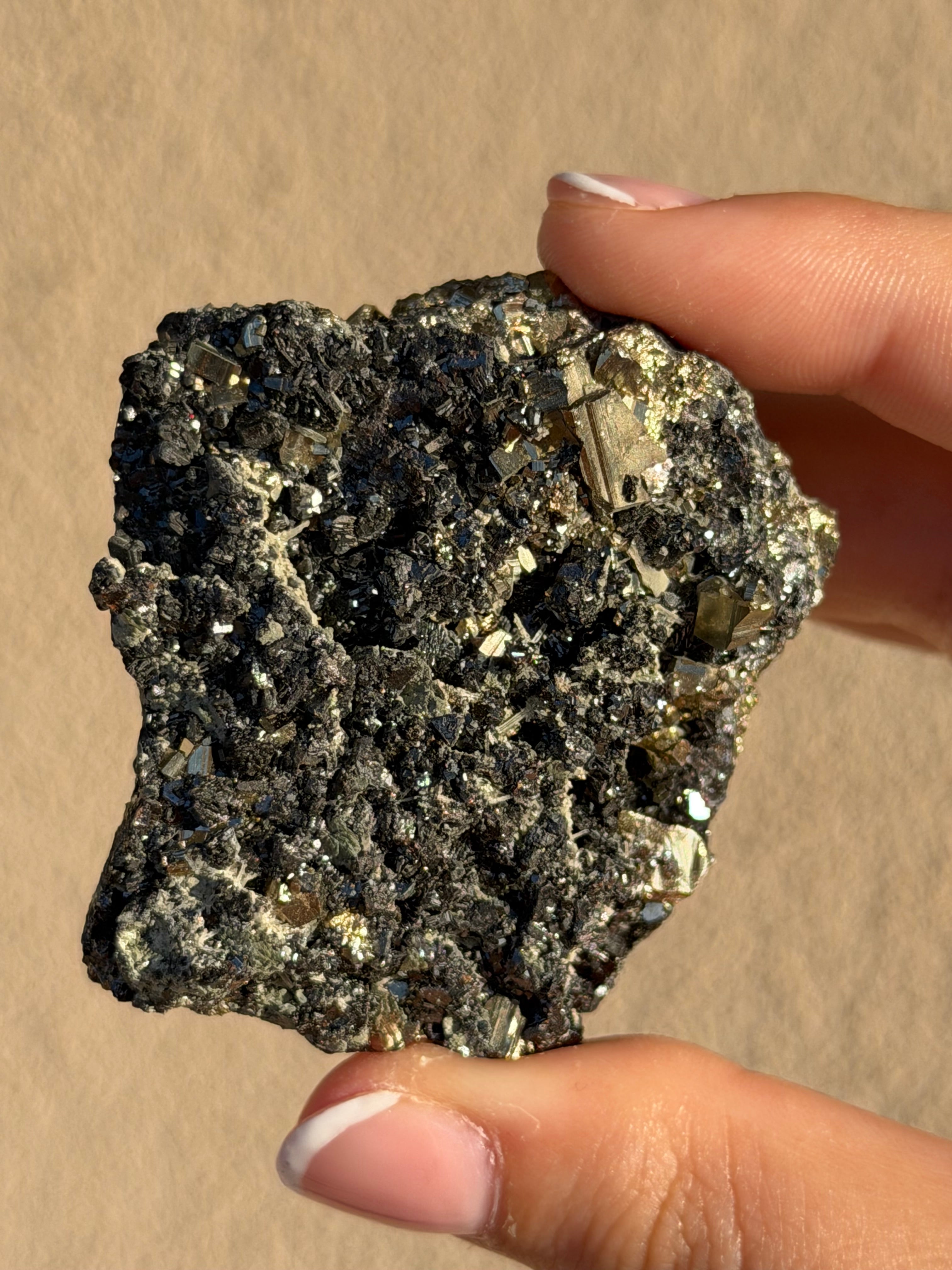 Pyrite bulgara con galena e Sfallerite
