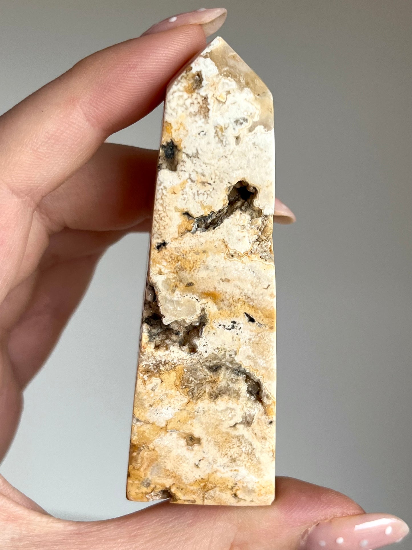 Obelisco in Agata crazy lace indonesiana