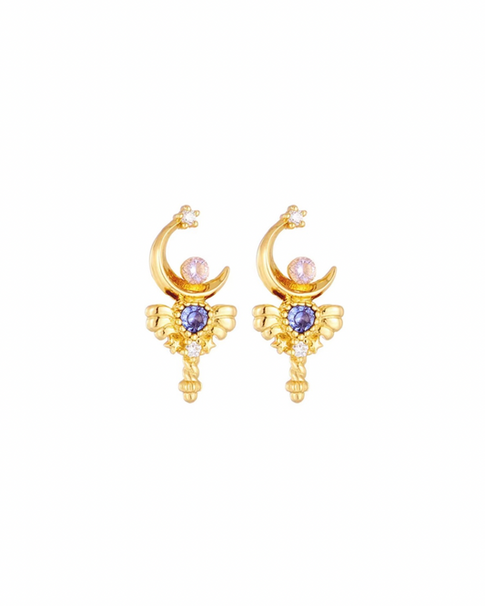 Orecchini scettro in tanzanite (argento 925)