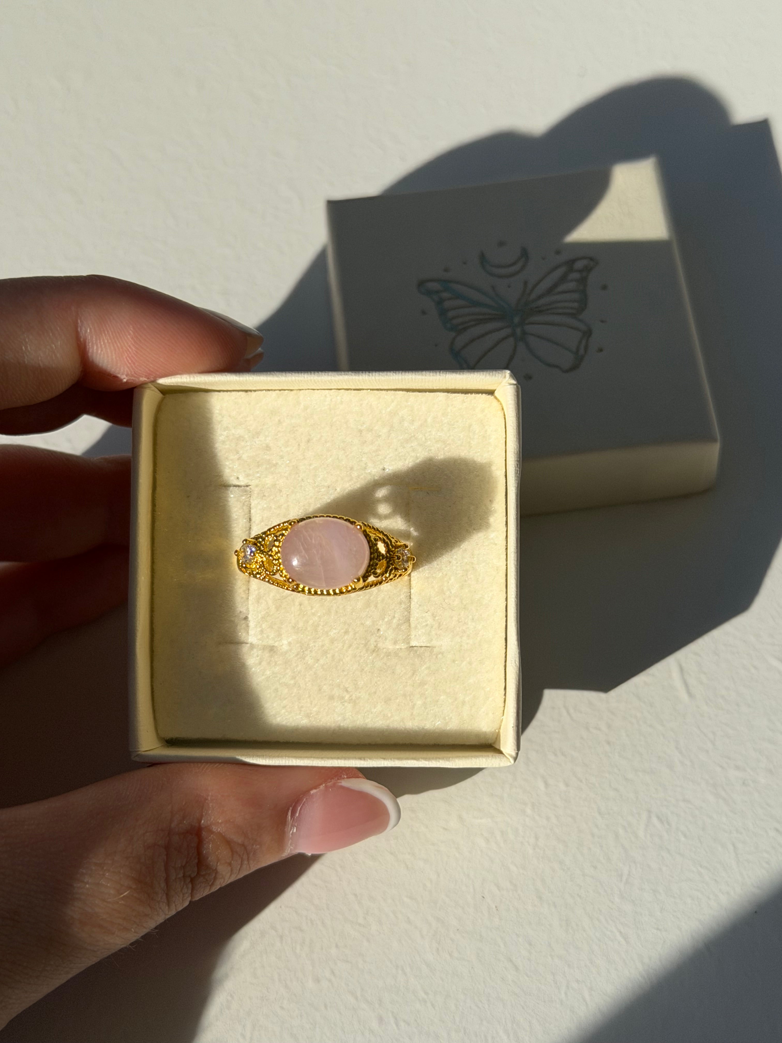 Anello in kunzite