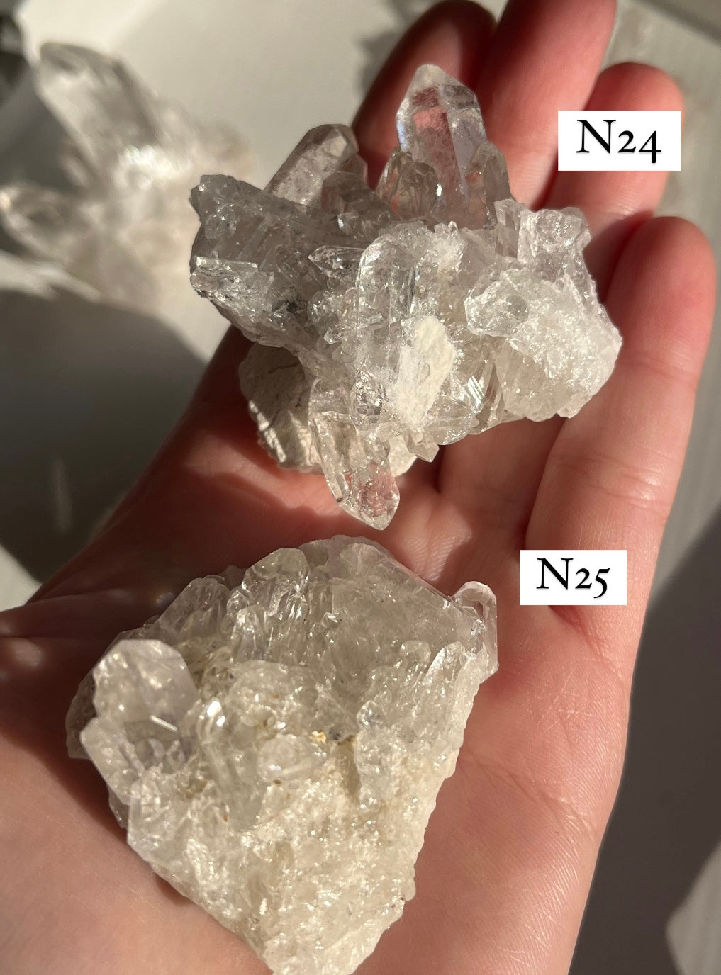 Cluster in quarzo ialino