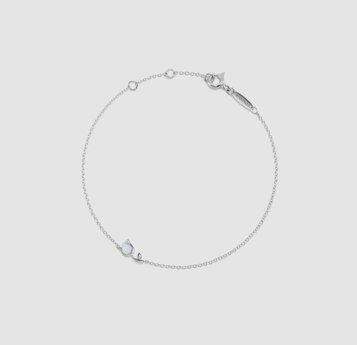 Bracciale tulipano in opale artificiale (argento 925)