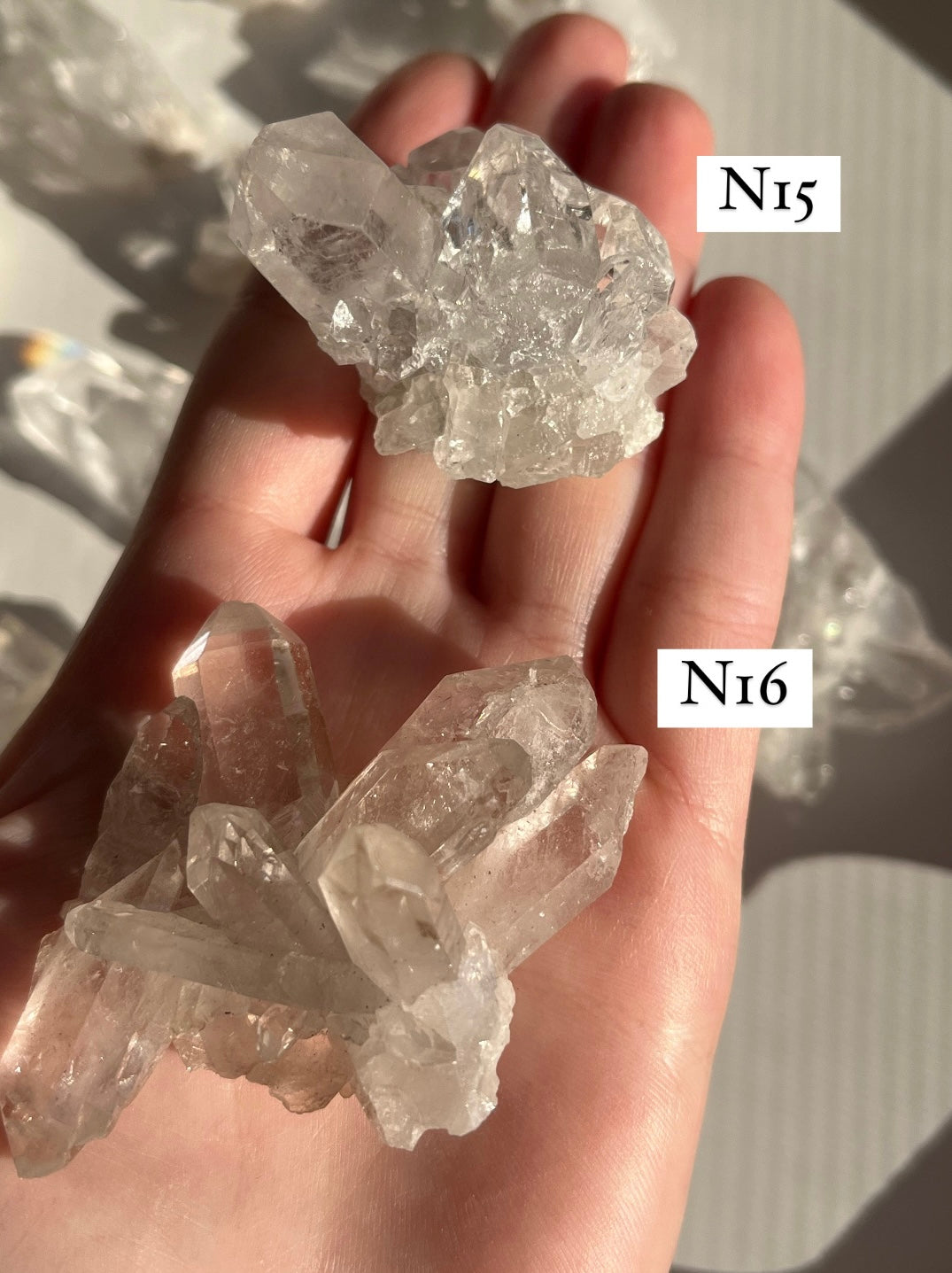 Cluster in quarzo ialino