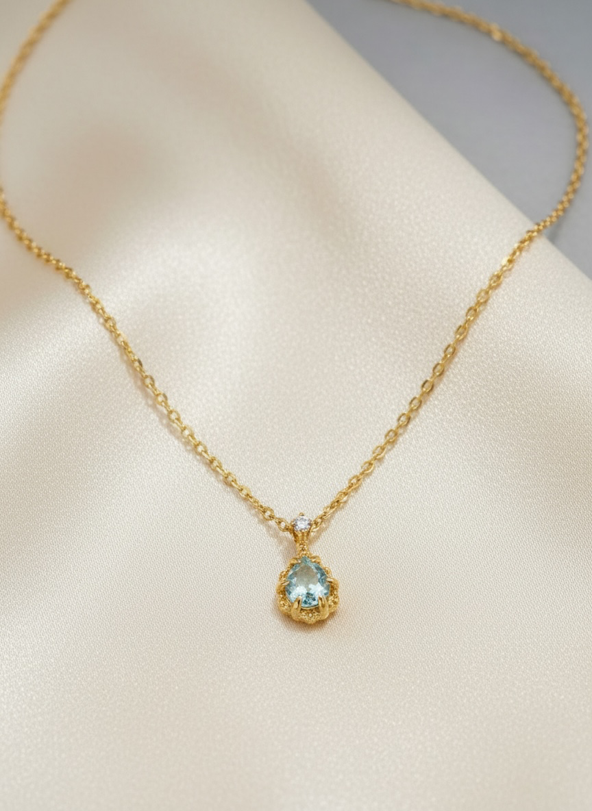 Collana in acquamarina (argento 925)