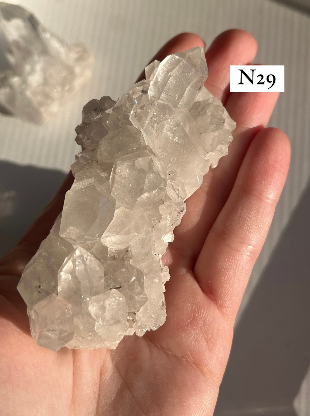 Cluster in quarzo ialino