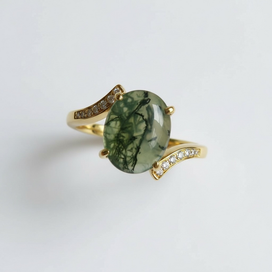 Anello in Agata muschiata